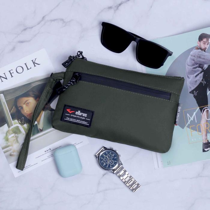 Gambar TAS HAND BAG POUCH CLUTCH KECIL PRIA - TL 287 - ARMY dari Galang Master Fashion undefined Tokopedia