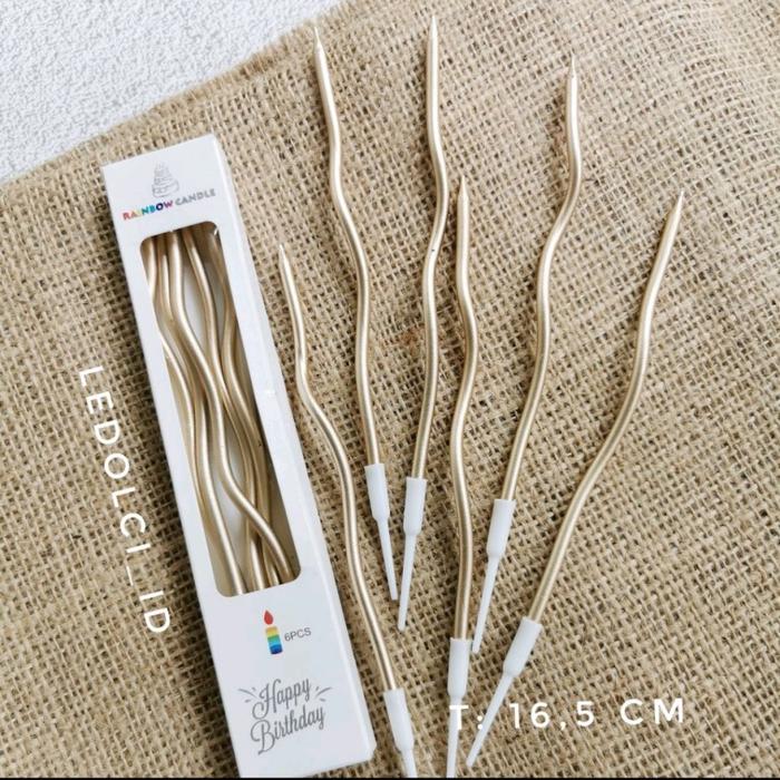 Gambar Lilin Angka / Batang - Ulir Gold dari New Golden Roses undefined Tokopedia