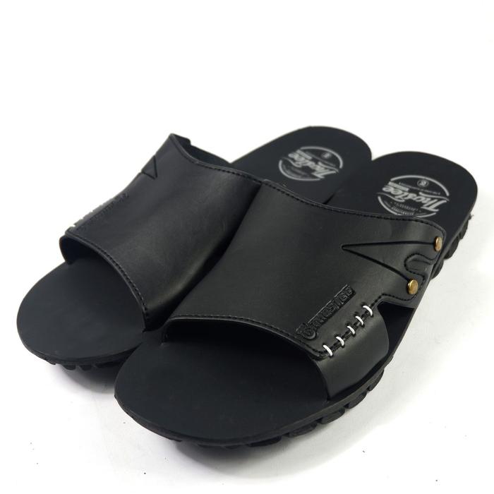 Gambar Thostee Sandal Kulit Pria Microfibber Slides - Black, 39 dari THOSTEE OFFICIAL undefined Tokopedia