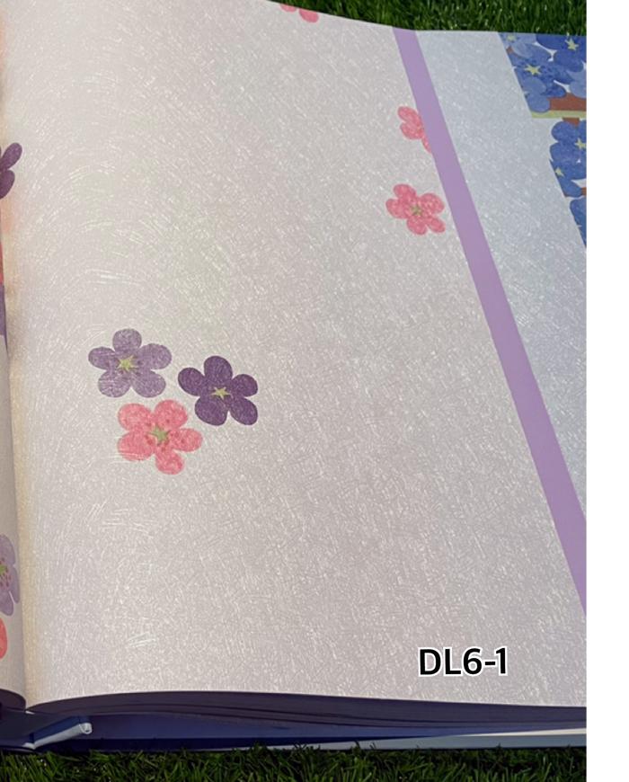 Gambar Wallpaper Dinding Bunga Cherry Simple Pink Biru Ungu Orange - DL6-1 dari Mansion Wallpaper undefined Tokopedia