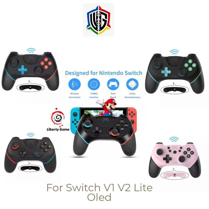 Gambar Nintendo Switch Wireless Controller Stick Stik Sw01 OLED V2 Lite Macro - Biru Muda dari waroengame M2SQ undefined Tokopedia