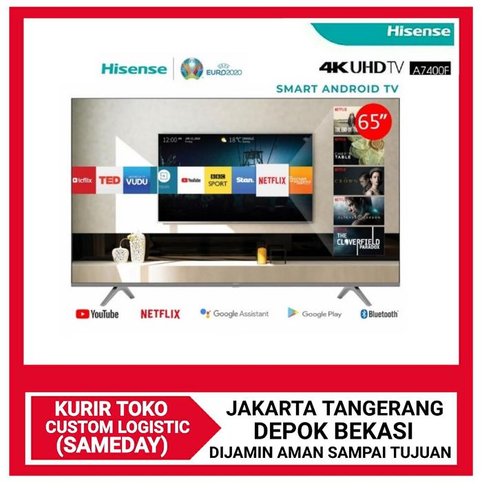 Gambar HISENSE LED 65 INCH 65A7400F ANDROID UHD TV BLUETOOTH - UNIT ONLY dari DPRINCE undefined Tokopedia