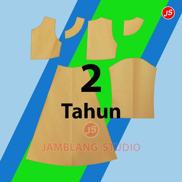 Gambar Pola Instan Gamis Anak Semi Umbrella ( IS 019 ) - 2 Tahun dari Jamblang Store undefined Tokopedia