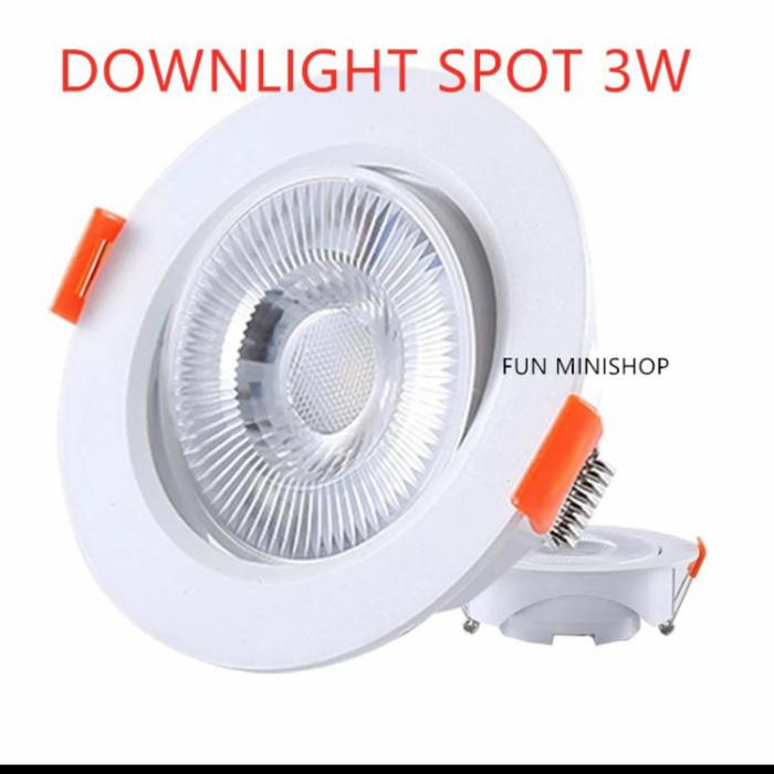 Gambar downlight led panel 1w 3w 5w 7w 12w lampu lemari plafon gypsum ceiling - 3 WATT COB, SINAR PUTIH dari eco led lighting undefined Tokopedia
