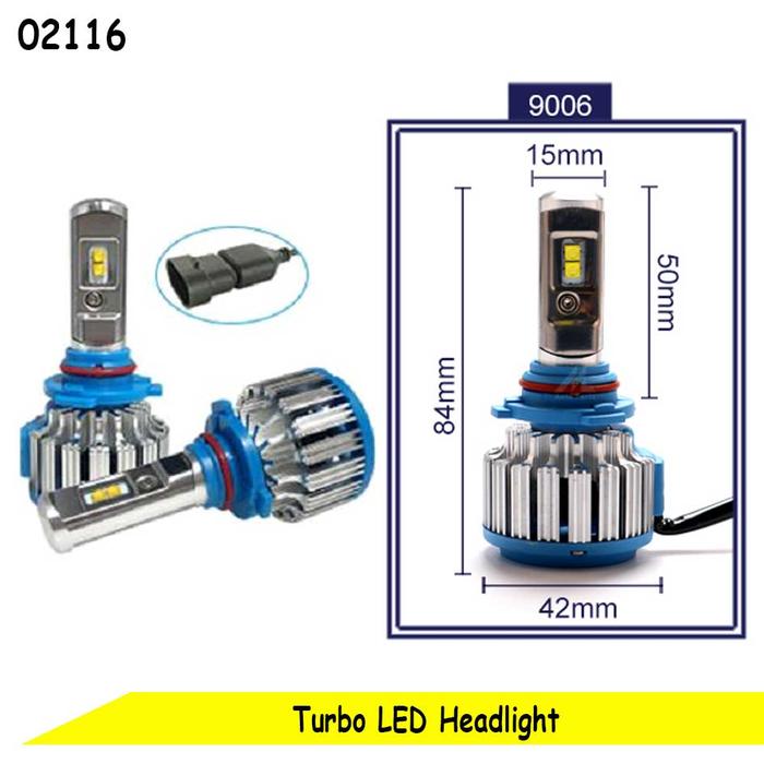 Gambar Turbo Head Lamp LED Headlight Mobil T1 H4 H7 H8 H11 H1 9005 HB3 9006 - HB4/9006 dari toserba murah meriah ada undefined Tokopedia