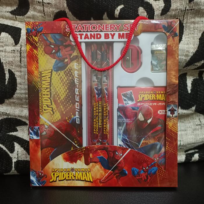 Gambar Spiderman stationery set dari Kabun Jaya Shop undefined Tokopedia