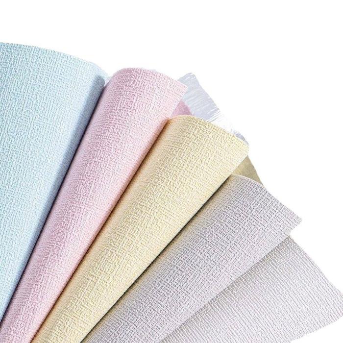 Gambar Wallpaper Roll Linen / Wallpaper dinding / Dekorasi ruangan Modern - Ungu dari Hallogan indonesia undefined Tokopedia