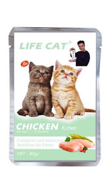 Gambar MAKANAN BASAH KUCING ADULT KITTEN LIFE CAT POUCH 1 BOX ISI 24 EKONOMIS - CHICKEN KITTEN dari Rumah MuMu Petshop undefined Tokopedia