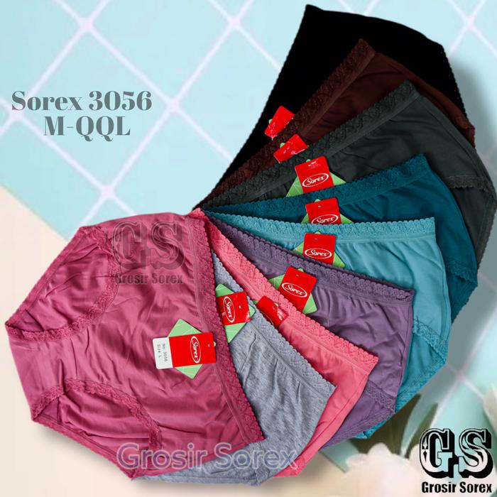 Gambar sorex 3056 | 6Pcs Celana Dalam Wanita katun coolmax cuting maxi M-QQL - M dari grosir sorex undefined Tokopedia