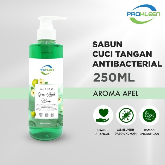 Gambar Prokleen Hand Wash Soap Pump Sabun Cuci Tangan Premium 250 ml - Apple dari dickymon market tokopedia undefined Tokopedia