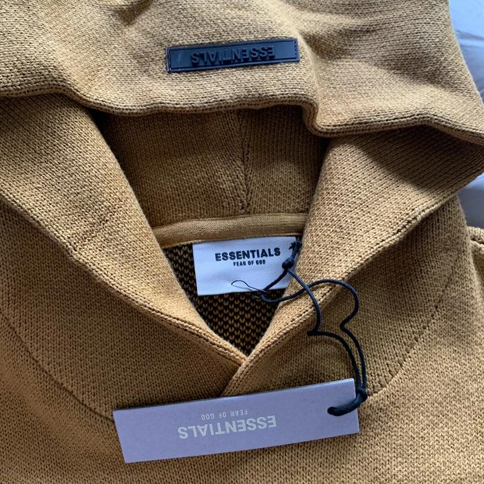 Gambar ESSENTIALS FOG KNIT PULLOVER HOODIE - Kuning, S dari borneosticker undefined Tokopedia