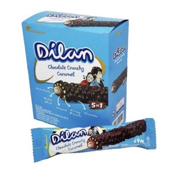 Gambar dilan chocolate crunchy wafer caramel per dus isi 12pcs dari nathifashop undefined Tokopedia