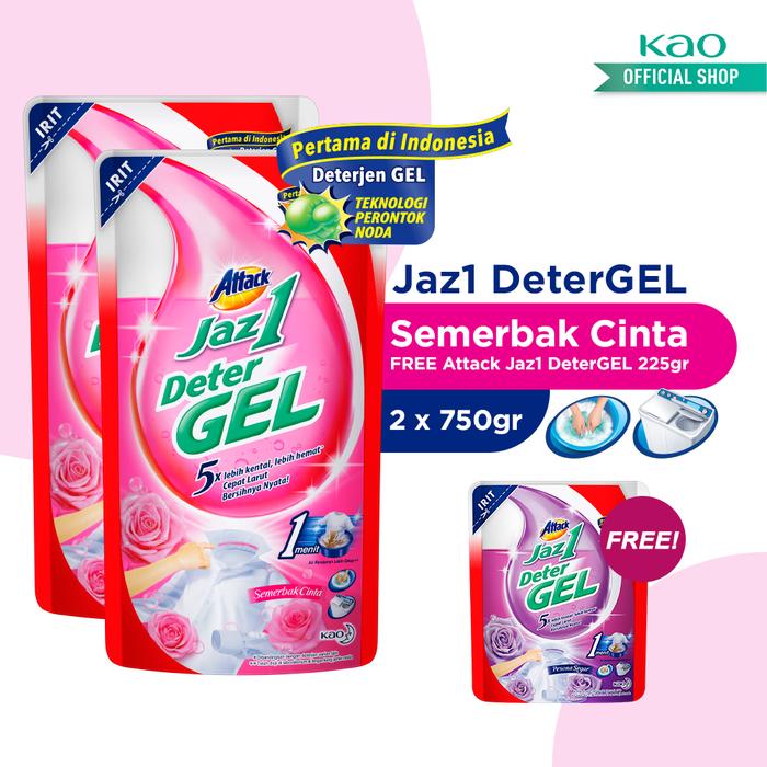 Gambar Attack Jaz1 DeterGEL Semerbak Cinta 750gr Pouch Twinpack + Gift dari KAO Indonesia undefined Tokopedia