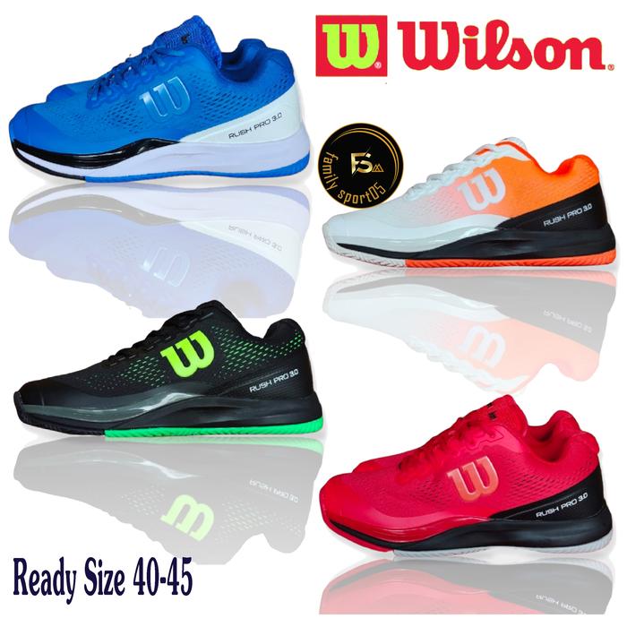Sepatu Tenis Pria Wilson Rush Pro Sepatu Badminton/Voly Ori Terlaris  Blue, 40 di Familysport93 Tokopedia