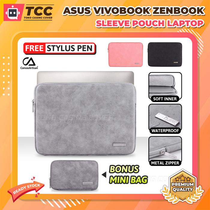 Asus Vivobook Zenbook 13 14 15 inch Sarung Tas Laptop Sleeve Bag Case  Pink, 13 inch