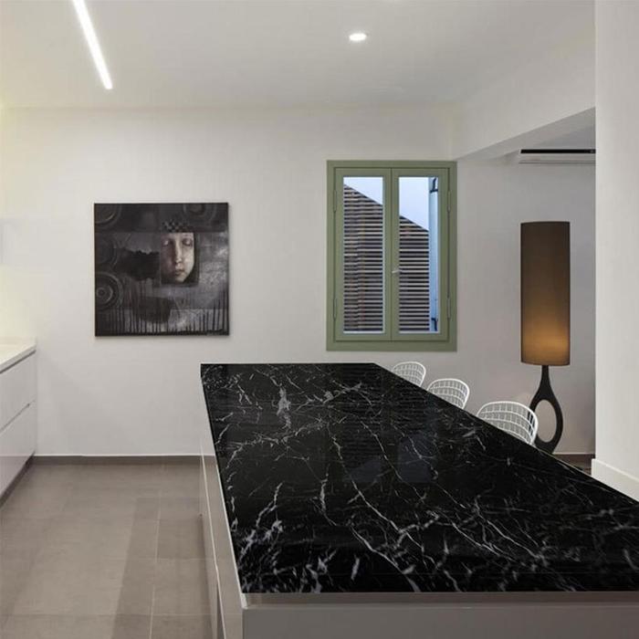 Gambar Wallpaper Sticker Dinding Motif Marble Marmer Hitam 45cmx10m - black Glossy dari Shanum Dekor undefined Tokopedia