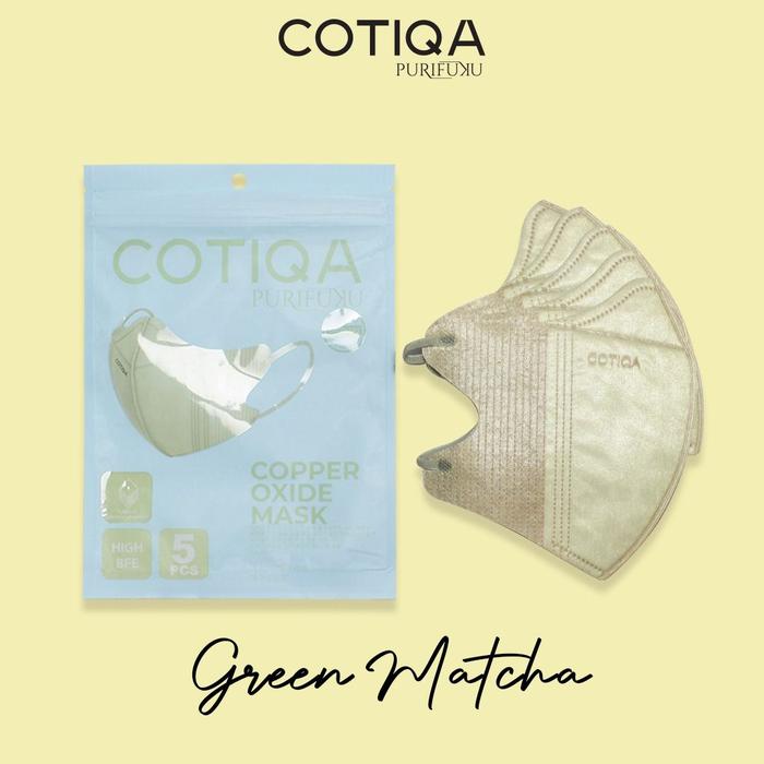 Gambar COTIQA Masker DUCKBILL COPPER OXIDE Premium Mask 4ply isi 5 pcs - Green matcha dari pusatoribeautycare81 undefined Tokopedia