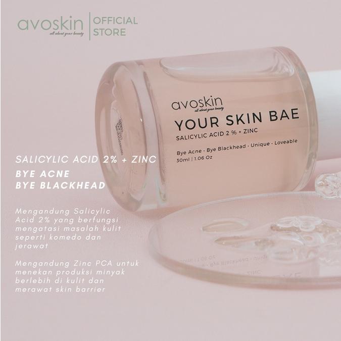 Gambar AVOSKIN YOUR SKIN BAE YSB Series | AVOSKIN YOUR SKIN BAE Serum/Toner - Salicyc Acid 2% dari jselectiv by JHON Putra Kosmetik undefined Tokopedia