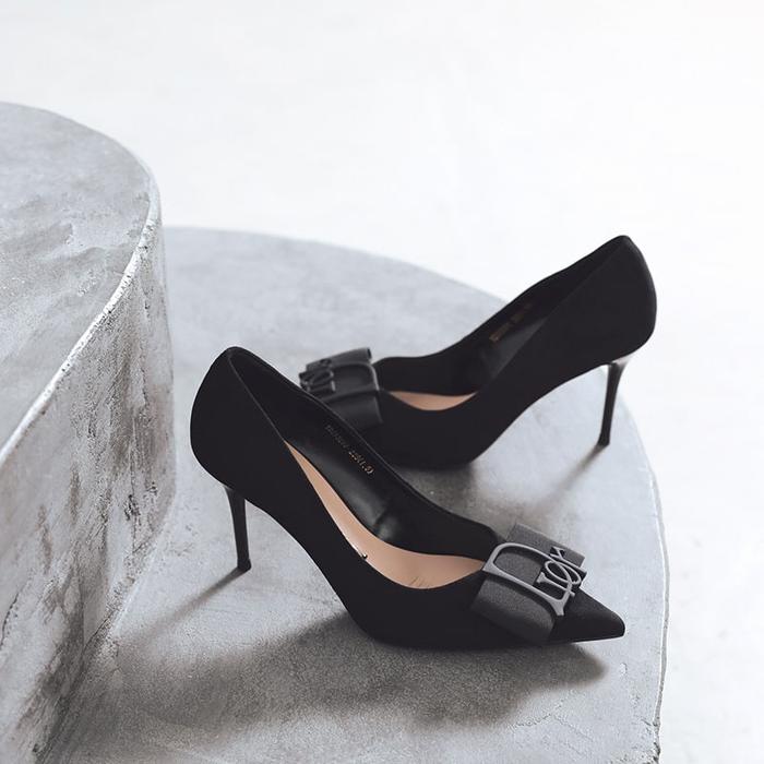 Gambar SEPATU HEELS HAK TINGGI WANITA 7CM OFFICE SHOES KANTOR HITAM IMPORT OR - Black, 36 dari Tasmurah Ok New Generation undefined Tokopedia