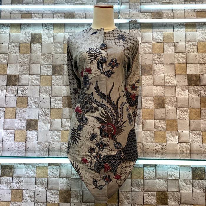 Gambar Baju Batik Tunik Pekalongan Batik Couple Full Lapisan Trikod KB.013 - WANITA, S dari Kawai Batik undefined Tokopedia