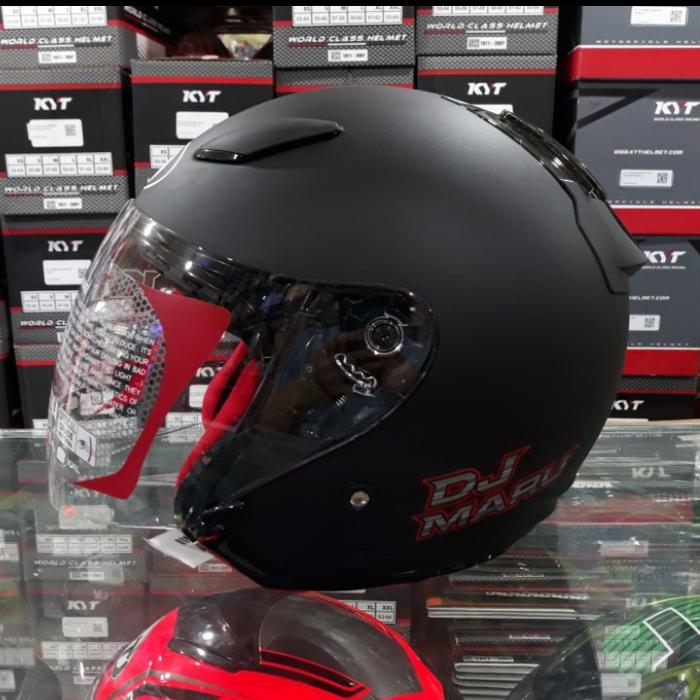 Gambar KYT HELM DJ MARU SOLID BLACK MATT PAKET SULTAN TERBARU SNI DOT - original, M dari VIRGO HELM undefined Tokopedia
