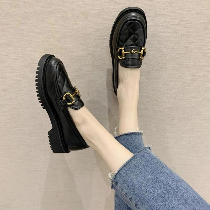 Lug Sole Loafers Black Loafers Style Jual Sepatu Loafers Wanita
