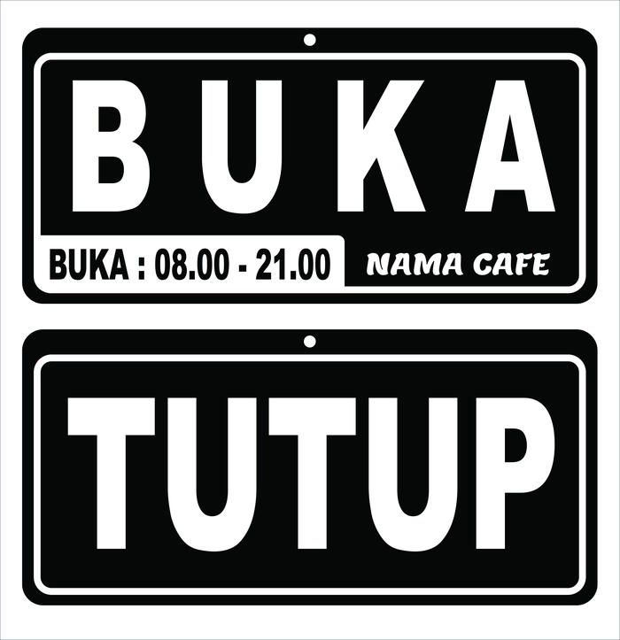 Gambar BUKA TUTUP CAFE, WARUNG ,RESTO AKRILIK dari 41nx undefined Tokopedia