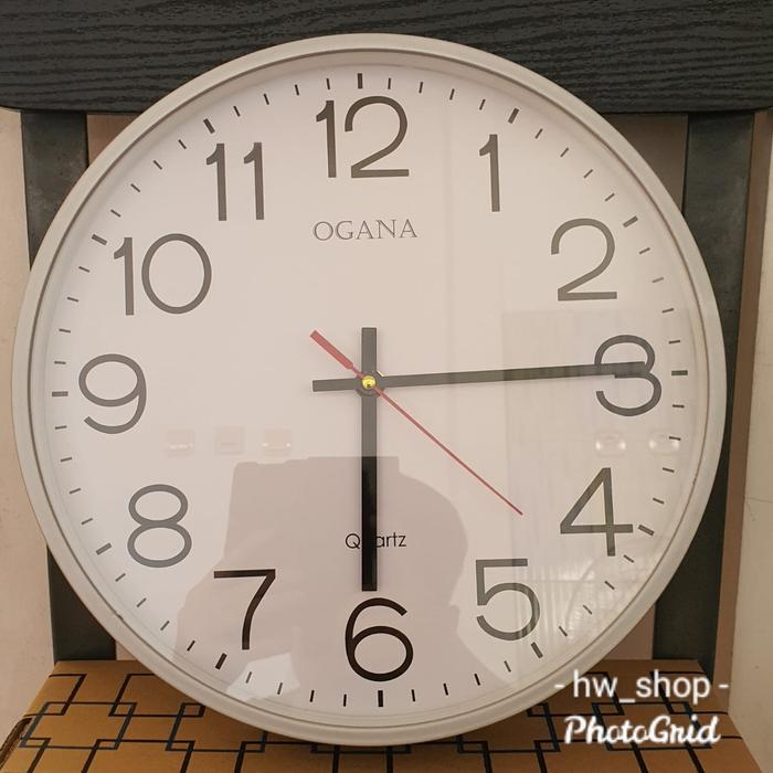 Gambar Jam dinding Putih polos 32cm . Jam dinding original . Jam dinding - 901 T besar dari Hwshop01 undefined Tokopedia
