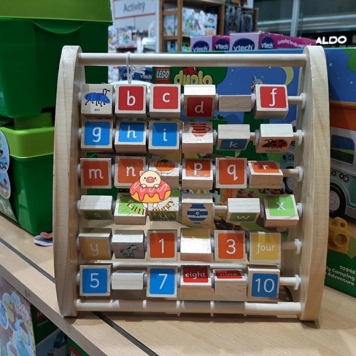 Gambar ELC alphabet / abacus teaching frame - alphabet dari LittlePiggy undefined Tokopedia