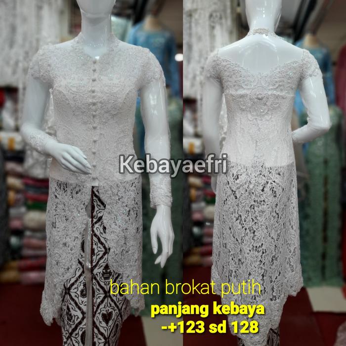 Gambar [Live] [Penawaran terbaik] Baju pengantin akad / kebaya akad / kebaya pengantin / Atasan Brokat Wanita Pesta Cantik - no 7, S dari kebayaefri undefined Tokopedia