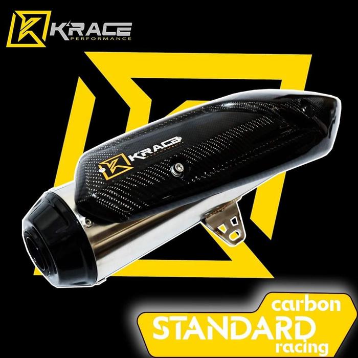 Gambar knalpot Lexi / Aerox Old Krace standar racing - Sandblas Carbon dari Franky undefined Tokopedia