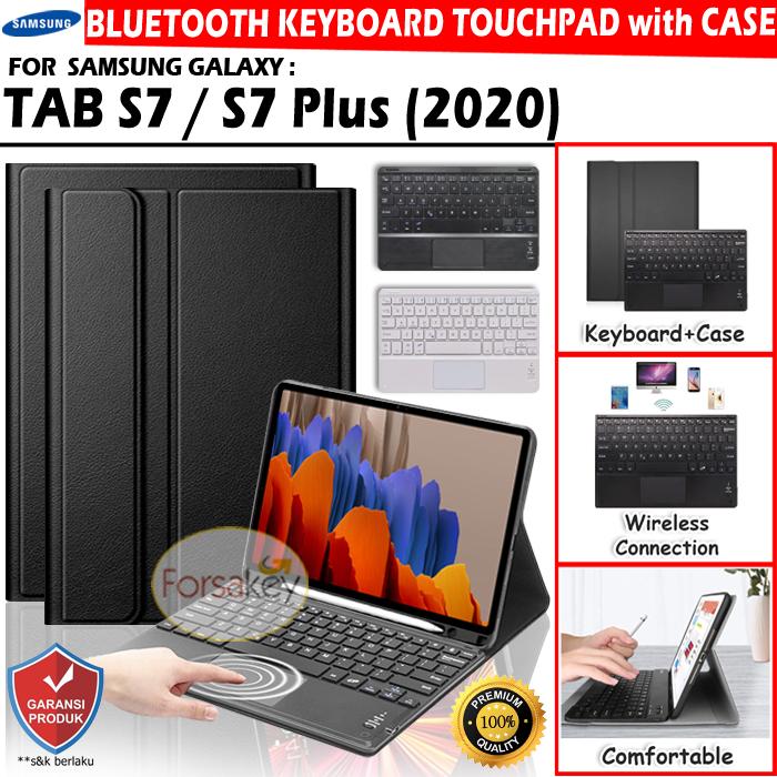 Samsung Tab S7 11 Plus Keyboard Touch Track Trek Mouse Pad Case Tab  S7, Kybrd Hitam di Forsakey Gadget Acc Tokopedia