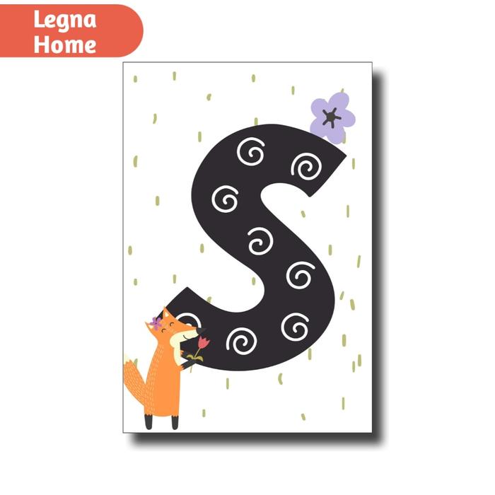 Gambar Hiasan Pajangan Dinding Huruf Alphabet 10x15cm Scandinavian - huruf S dari Legna home undefined Tokopedia