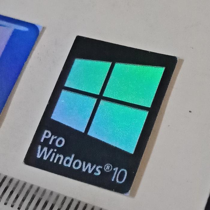 Jual Microsoft windows 10 pro hologram stiker laptop komputer - Hitam ...