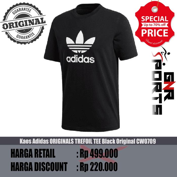 Jual Kaos Adidas ORIGINALS TREFOIL TEE Black Original CW0709 BNWT - Kab.  Pemalang - GnRsports Official | Tokopedia