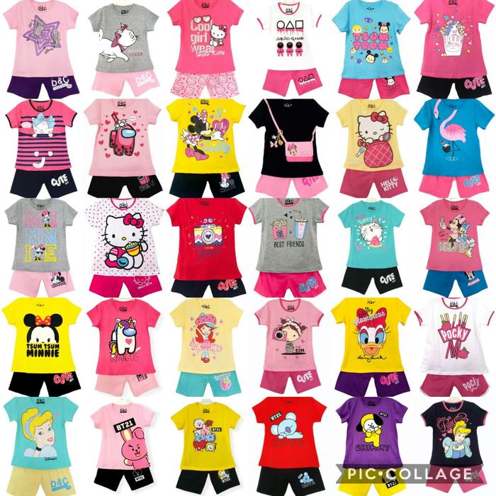 Gambar Paket Hemat Murah ISI 6 Setelan Anak Perempuan Usia 1-9 tahun/ Random - random, 9 thn dari A&A Kidz Store undefined Tokopedia