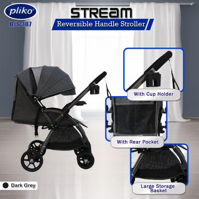 Jual Stroller Pliko B/S 387 Stream Grey Kota Denpasar