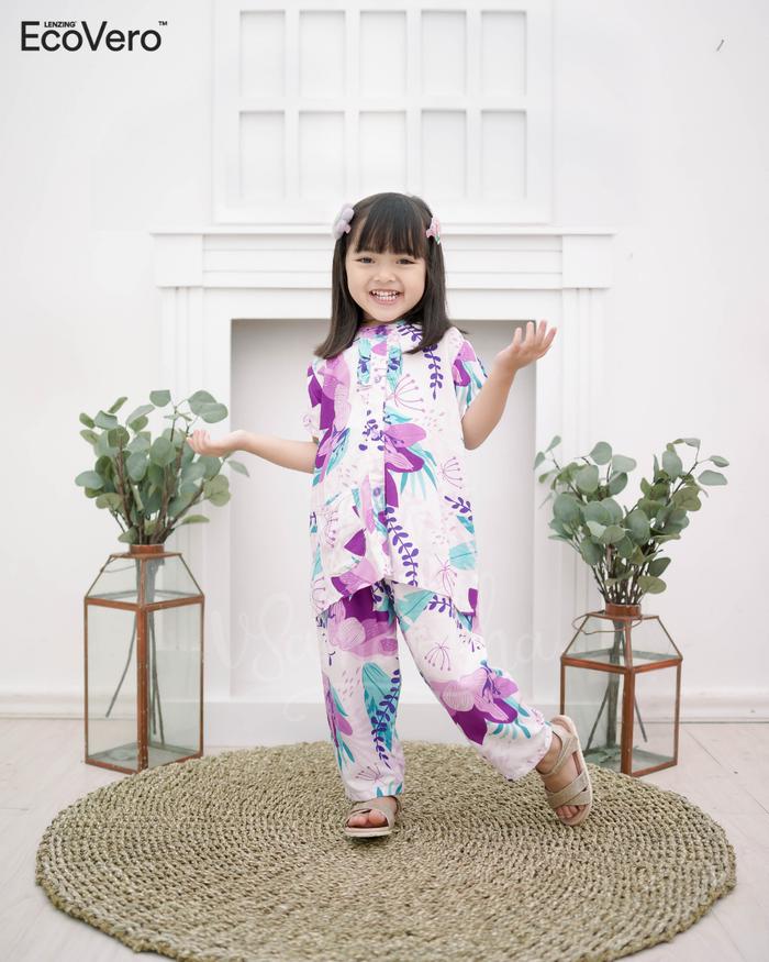 Gambar Pajamas / Piyama One Set Anak Ecovero Claire - Lilac, M dari Belimukena undefined Tokopedia