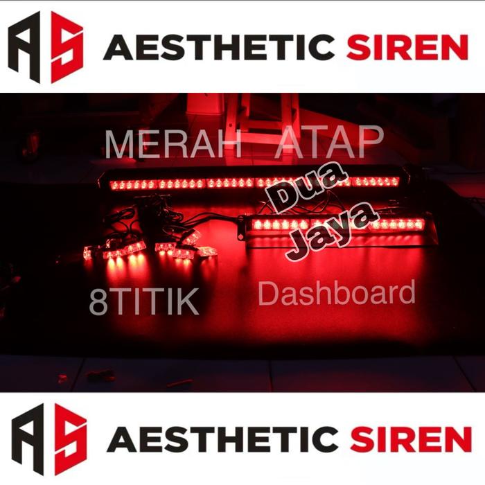 Gambar PAKET STROBO ATAP STROBO DASHBOARD STROBO GRILL MERAH ATAU AMBULANCE - MERAH 8 TITIK dari Duajaya Tobstore undefined Tokopedia