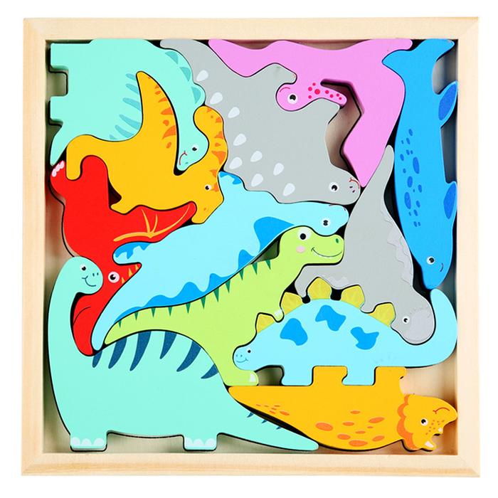 Gambar Puzzle Kayu Mainan Edukasi Anak Perempuan Laki Laki 1 2 3 4 Tahun 3D - DINOSAURUS dari The Jam Store undefined Tokopedia