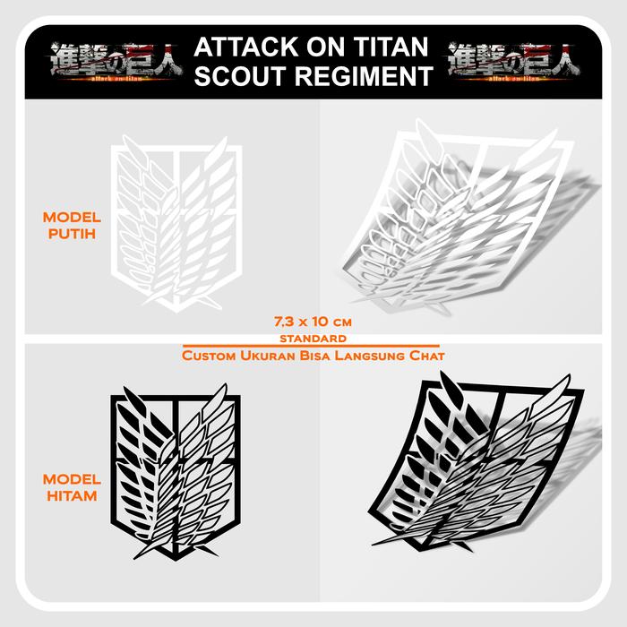 Gambar STICKER ATTACK ON TITAN STIKER SCOUT REGIMENT SCOUTING LEGION EREN dari REGIT AUTHENTIC undefined Tokopedia