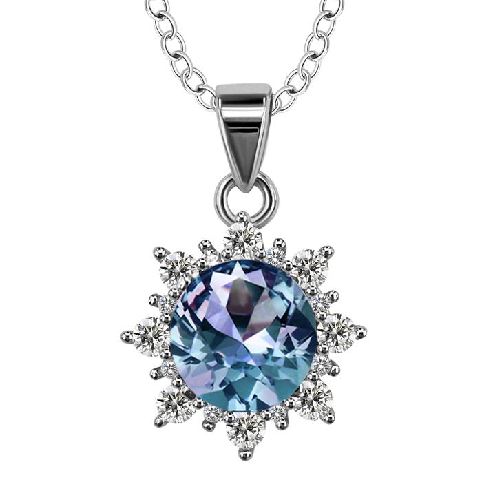 Gambar Flora Alexandrite Pendant - Kalung Alexandrite S925 by Her Jewellery - White Gold dari Her Jewellery Kota Administrasi Jakarta Pusat Tokopedia