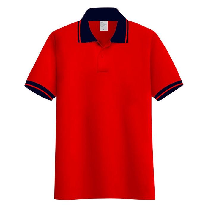 Gambar Kaos poloshirt kerah kombinasi | kaos kerah pria seragam polos Merah - Merah, M dari DailyStore 21 undefined Tokopedia