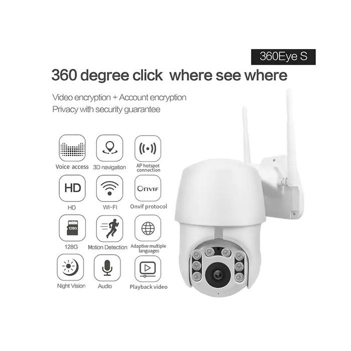 Jual IP CAMERA CCTV OUTDOOR, 1080P, 2MP, APP: 360EYES murah
