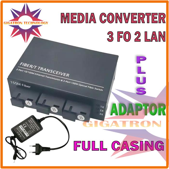 Gambar Media Converter 3 Port FO 2 Port LAN / Switch Fiber 3 FO 2 SC - ABB dari Gigatron Technology undefined Tokopedia