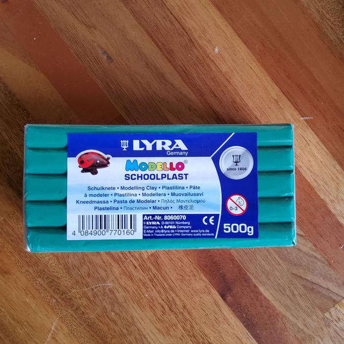 Lyra Modelling Clay Plastisin Lilin Modello Schoolplast 500 gram Hijau