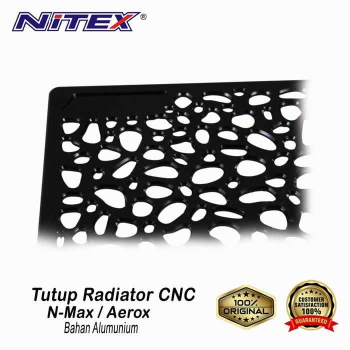 Gambar NITEX Tutup Radiator Alumunium Yamaha ALL New Nmax Aerox Connected - Hitam dari GMA Product Series undefined Tokopedia