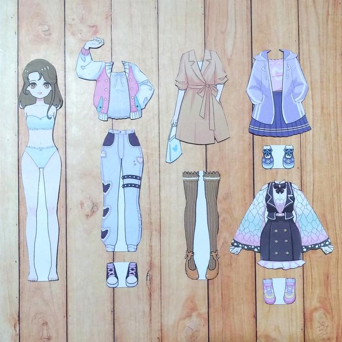 Gambar Bongkar pasang baju kertas magnet Dress up doll busy page Vlinder - SH dari Stiker Makanan JDV Shop undefined Tokopedia