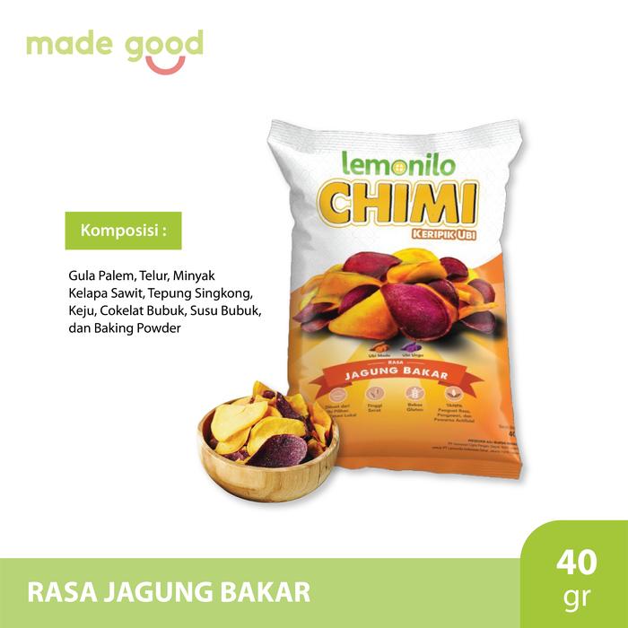 Gambar Chimi Ubi Snack Keripik Halal No MSG Bebas Gluten Free 40gr - Lemonilo - Jagung Bakar dari Madegood Market undefined Tokopedia