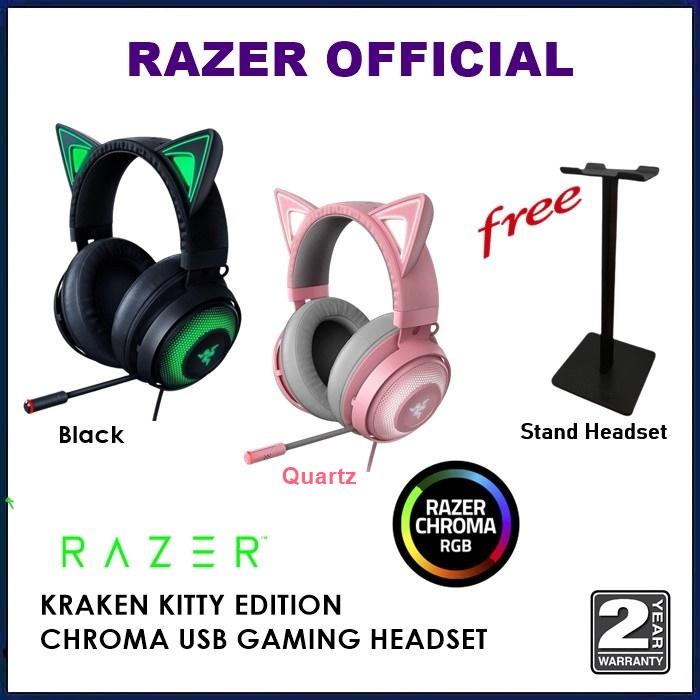 Jual Razer Kraken Kitty Edition Gaming Headset Hitam Black